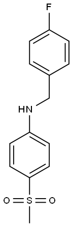 N-[(4-fluorophenyl)methyl]-4-methanesulfonylaniline,,结构式