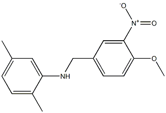 N-[(4-methoxy-3-nitrophenyl)methyl]-2,5-dimethylaniline,,结构式