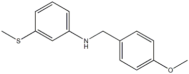 N-[(4-methoxyphenyl)methyl]-3-(methylsulfanyl)aniline,,结构式