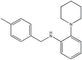 N-[(4-methylphenyl)methyl]-2-(piperidin-1-yl)aniline,,结构式