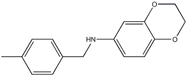 N-[(4-methylphenyl)methyl]-2,3-dihydro-1,4-benzodioxin-6-amine,,结构式