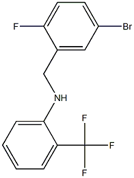 N-[(5-bromo-2-fluorophenyl)methyl]-2-(trifluoromethyl)aniline,,结构式