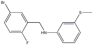 N-[(5-bromo-2-fluorophenyl)methyl]-3-(methylsulfanyl)aniline Struktur