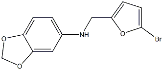 N-[(5-bromofuran-2-yl)methyl]-2H-1,3-benzodioxol-5-amine 结构式