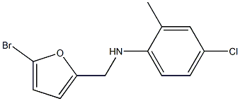 N-[(5-bromofuran-2-yl)methyl]-4-chloro-2-methylaniline Structure