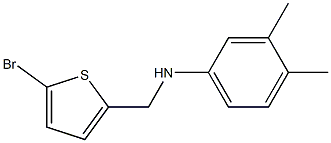 N-[(5-bromothiophen-2-yl)methyl]-3,4-dimethylaniline 化学構造式