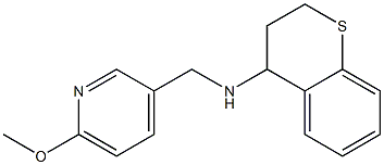N-[(6-methoxypyridin-3-yl)methyl]-3,4-dihydro-2H-1-benzothiopyran-4-amine 结构式