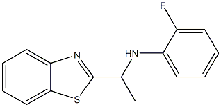 N-[1-(1,3-benzothiazol-2-yl)ethyl]-2-fluoroaniline 化学構造式