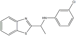 N-[1-(1,3-benzothiazol-2-yl)ethyl]-3-chloroaniline 化学構造式