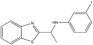 N-[1-(1,3-benzothiazol-2-yl)ethyl]-3-iodoaniline,,结构式