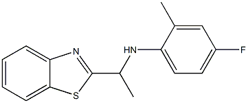 N-[1-(1,3-benzothiazol-2-yl)ethyl]-4-fluoro-2-methylaniline Structure