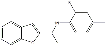 N-[1-(1-benzofuran-2-yl)ethyl]-2-fluoro-4-methylaniline Structure