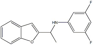N-[1-(1-benzofuran-2-yl)ethyl]-3,5-difluoroaniline Struktur