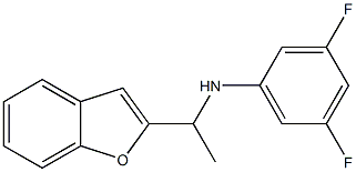 N-[1-(1-benzofuran-2-yl)ethyl]-3,5-difluoroaniline 结构式