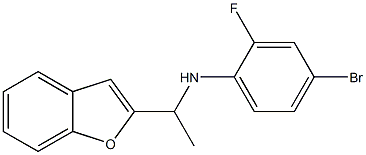 N-[1-(1-benzofuran-2-yl)ethyl]-4-bromo-2-fluoroaniline 化学構造式