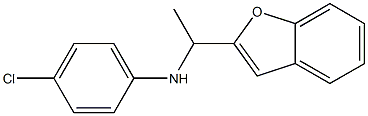 N-[1-(1-benzofuran-2-yl)ethyl]-4-chloroaniline 化学構造式