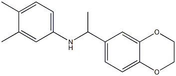 N-[1-(2,3-dihydro-1,4-benzodioxin-6-yl)ethyl]-3,4-dimethylaniline,,结构式