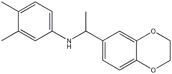 N-[1-(2,3-dihydro-1,4-benzodioxin-6-yl)ethyl]-3,4-dimethylaniline 结构式