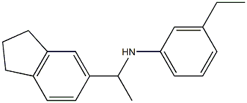 N-[1-(2,3-dihydro-1H-inden-5-yl)ethyl]-3-ethylaniline 结构式