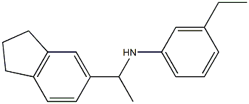 N-[1-(2,3-dihydro-1H-inden-5-yl)ethyl]-3-ethylaniline 化学構造式