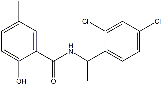 N-[1-(2,4-dichlorophenyl)ethyl]-2-hydroxy-5-methylbenzamide Structure