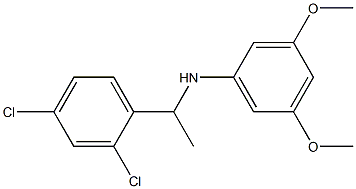 N-[1-(2,4-dichlorophenyl)ethyl]-3,5-dimethoxyaniline 化学構造式