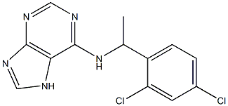 N-[1-(2,4-dichlorophenyl)ethyl]-7H-purin-6-amine Structure