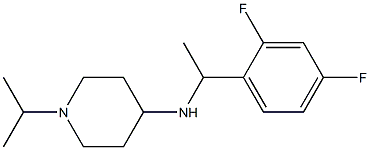 N-[1-(2,4-difluorophenyl)ethyl]-1-(propan-2-yl)piperidin-4-amine,,结构式