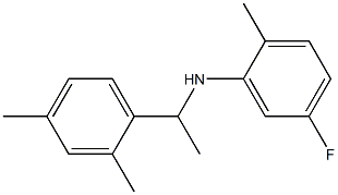 N-[1-(2,4-dimethylphenyl)ethyl]-5-fluoro-2-methylaniline 化学構造式