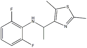 N-[1-(2,5-dimethyl-1,3-thiazol-4-yl)ethyl]-2,6-difluoroaniline 化学構造式