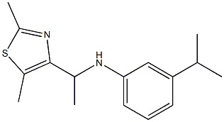 N-[1-(2,5-dimethyl-1,3-thiazol-4-yl)ethyl]-3-(propan-2-yl)aniline Structure