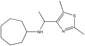 N-[1-(2,5-dimethyl-1,3-thiazol-4-yl)ethyl]cycloheptanamine Structure