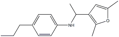 N-[1-(2,5-dimethylfuran-3-yl)ethyl]-4-propylaniline,,结构式