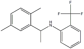 N-[1-(2,5-dimethylphenyl)ethyl]-2-(trifluoromethyl)aniline 结构式