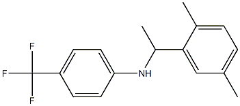 N-[1-(2,5-dimethylphenyl)ethyl]-4-(trifluoromethyl)aniline,,结构式