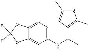  N-[1-(2,5-dimethylthiophen-3-yl)ethyl]-2,2-difluoro-2H-1,3-benzodioxol-5-amine