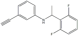 N-[1-(2,6-difluorophenyl)ethyl]-3-ethynylaniline 化学構造式