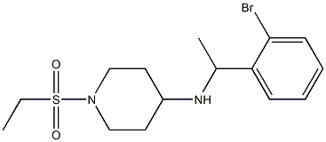 N-[1-(2-bromophenyl)ethyl]-1-(ethanesulfonyl)piperidin-4-amine 化学構造式