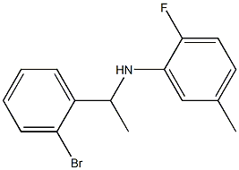 N-[1-(2-bromophenyl)ethyl]-2-fluoro-5-methylaniline Struktur