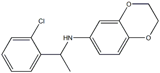 N-[1-(2-chlorophenyl)ethyl]-2,3-dihydro-1,4-benzodioxin-6-amine 化学構造式