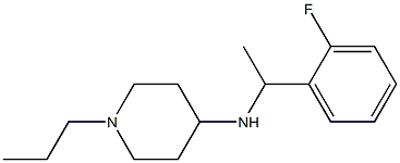 N-[1-(2-fluorophenyl)ethyl]-1-propylpiperidin-4-amine Struktur