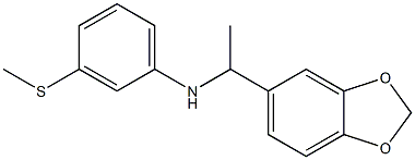 N-[1-(2H-1,3-benzodioxol-5-yl)ethyl]-3-(methylsulfanyl)aniline 化学構造式