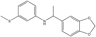 N-[1-(2H-1,3-benzodioxol-5-yl)ethyl]-3-(methylsulfanyl)aniline 结构式