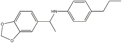 N-[1-(2H-1,3-benzodioxol-5-yl)ethyl]-4-propylaniline Struktur