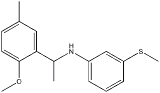 N-[1-(2-methoxy-5-methylphenyl)ethyl]-3-(methylsulfanyl)aniline,,结构式