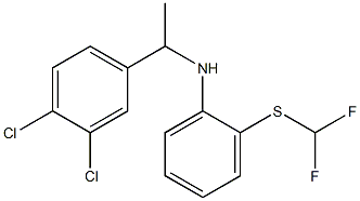 N-[1-(3,4-dichlorophenyl)ethyl]-2-[(difluoromethyl)sulfanyl]aniline Struktur