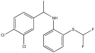 N-[1-(3,4-dichlorophenyl)ethyl]-2-[(difluoromethyl)sulfanyl]aniline,,结构式