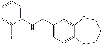 N-[1-(3,4-dihydro-2H-1,5-benzodioxepin-7-yl)ethyl]-2-iodoaniline Struktur