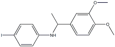 N-[1-(3,4-dimethoxyphenyl)ethyl]-4-iodoaniline,,结构式