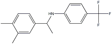 N-[1-(3,4-dimethylphenyl)ethyl]-4-(trifluoromethyl)aniline 化学構造式